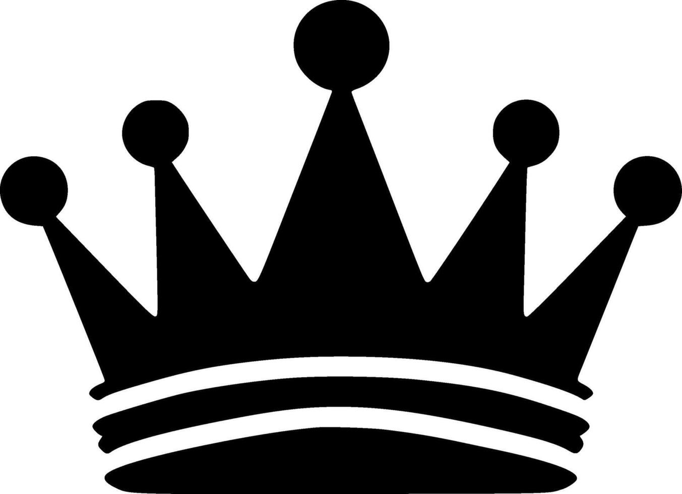 Crown, Minimalist and Simple Silhouette - illustration vector