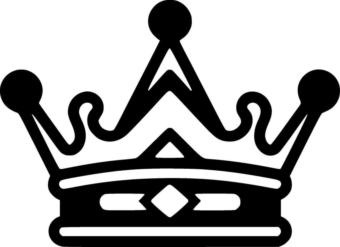 Crown - Minimalist and Flat Logo - illustration vector