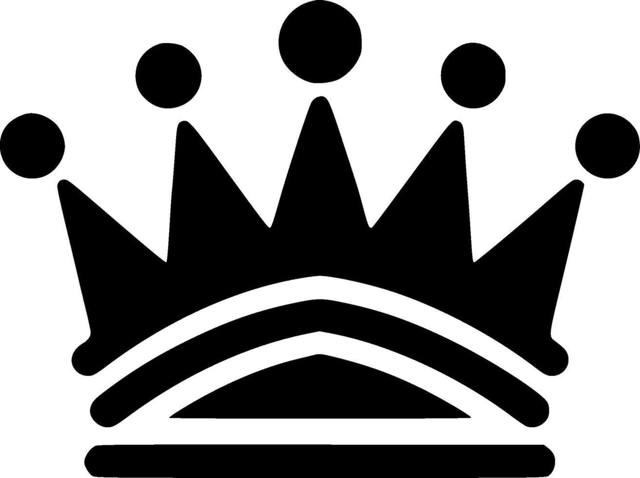 Crown, Minimalist and Simple Silhouette - illustration vector