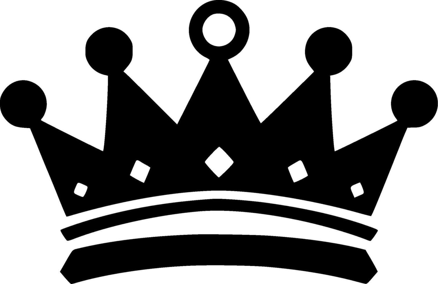 Crown, Minimalist and Simple Silhouette - illustration vector