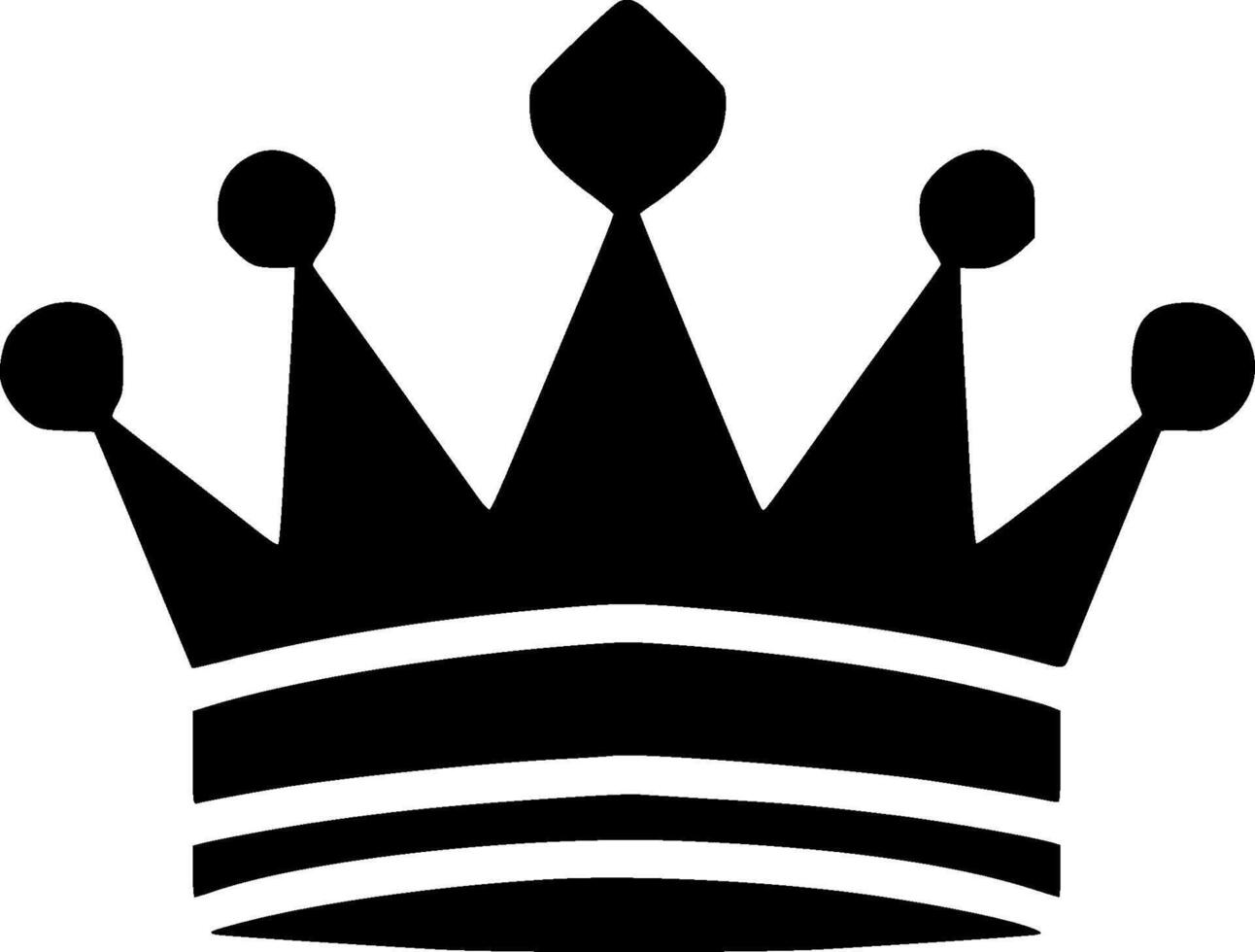 Crown, Minimalist and Simple Silhouette - illustration vector