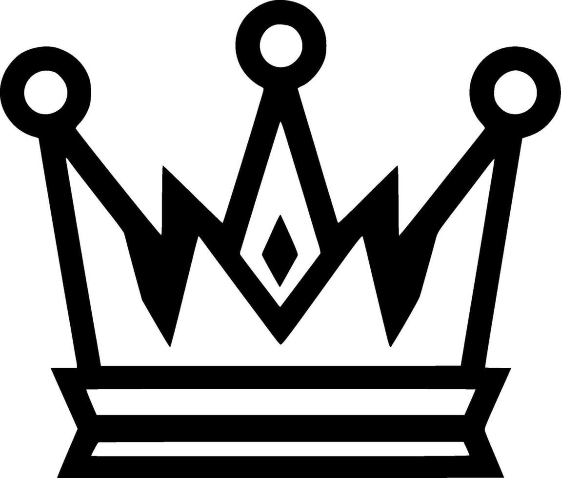 Crown, Minimalist and Simple Silhouette - illustration vector