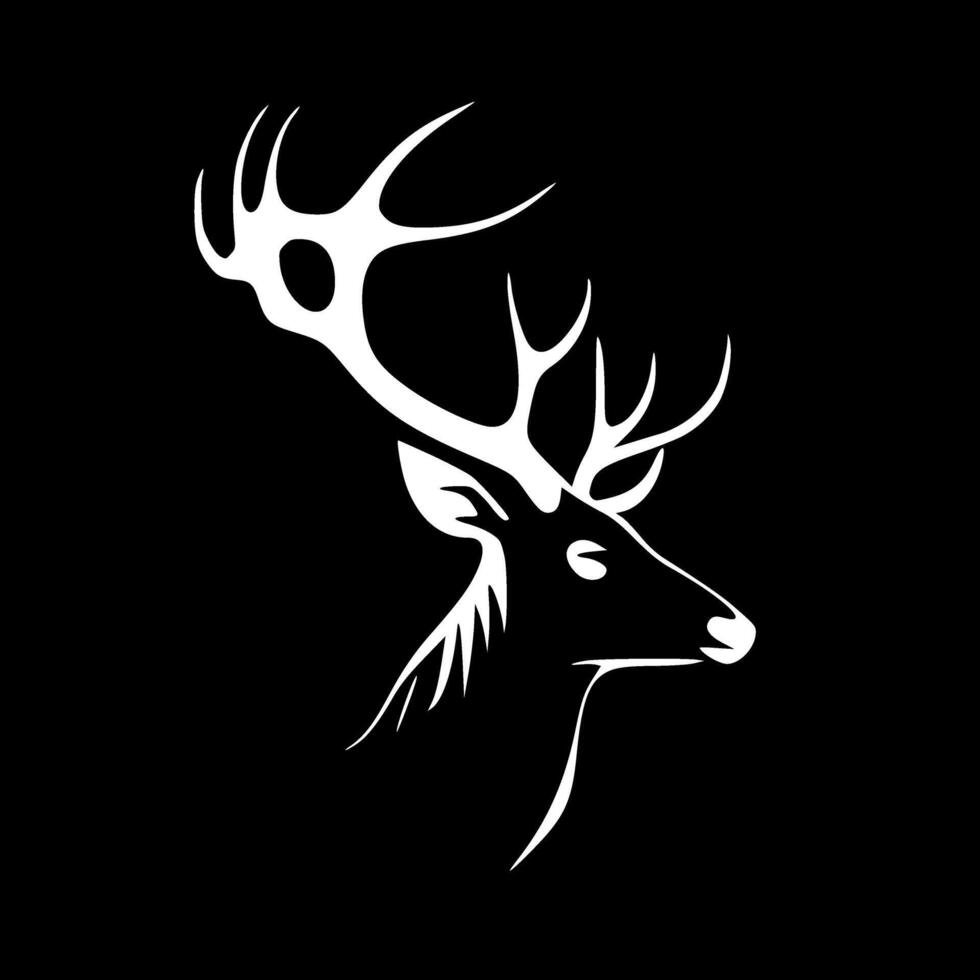 Deer, Minimalist and Simple Silhouette - illustration vector