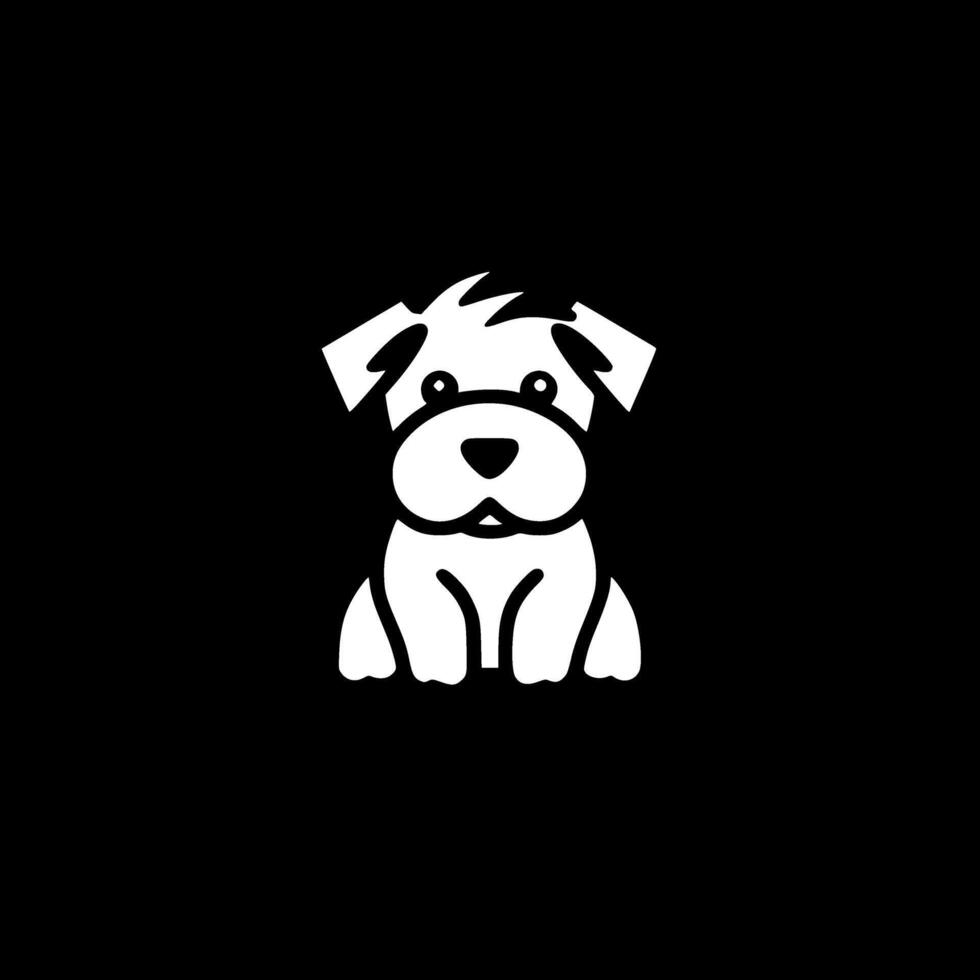 Dog - Black and White Isolated Icon - illustration vector