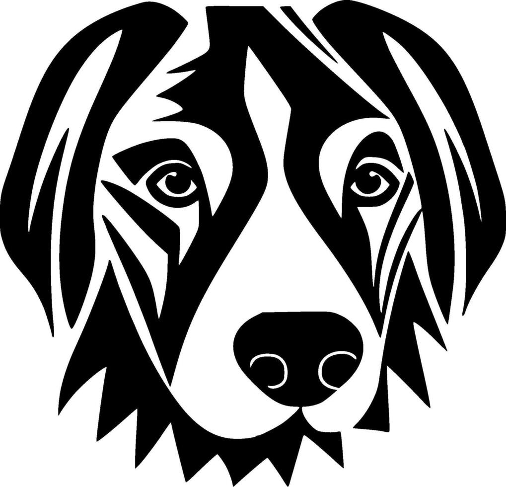 Dog - Black and White Isolated Icon - illustration vector