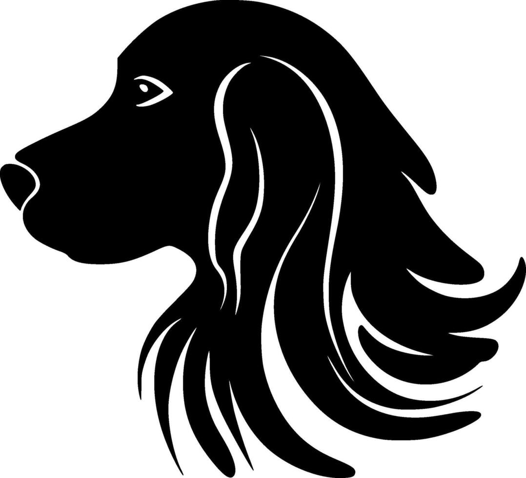 Dog, Minimalist and Simple Silhouette - illustration vector