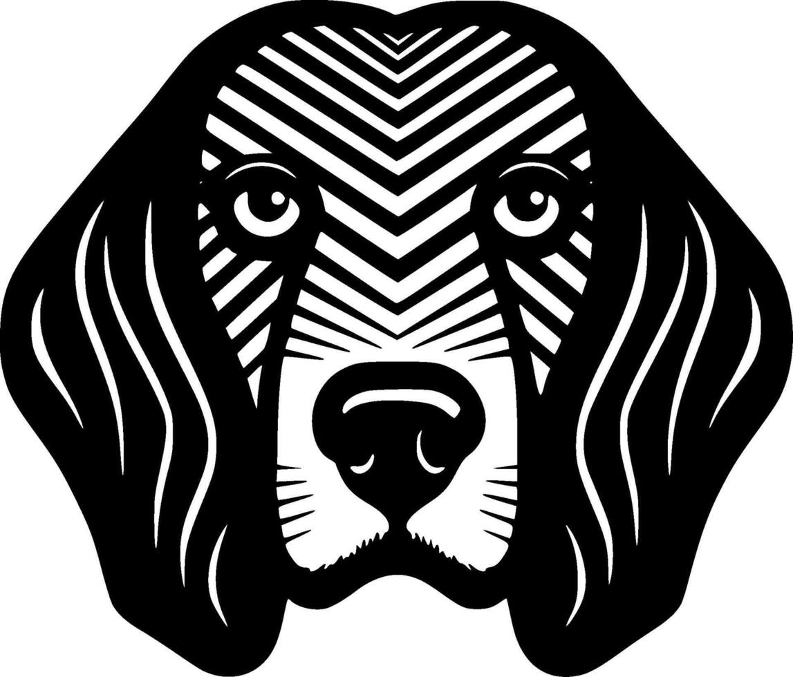 Dog - Black and White Isolated Icon - illustration vector