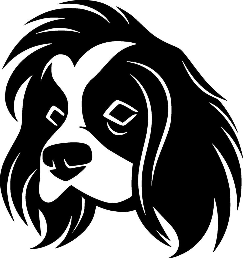 Dog, Minimalist and Simple Silhouette - illustration vector