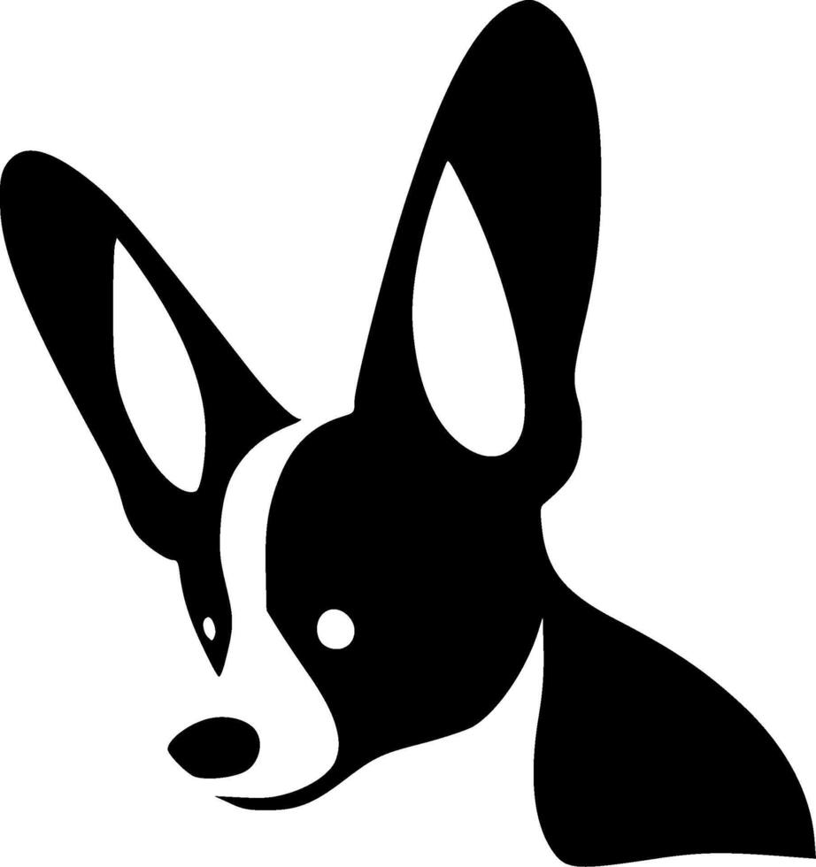 Dog Ears - Minimalist and Flat Logo - illustration vector