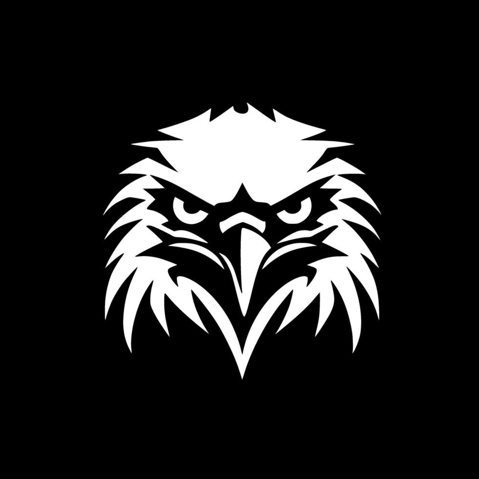 Eagle, Black and White illustration vector