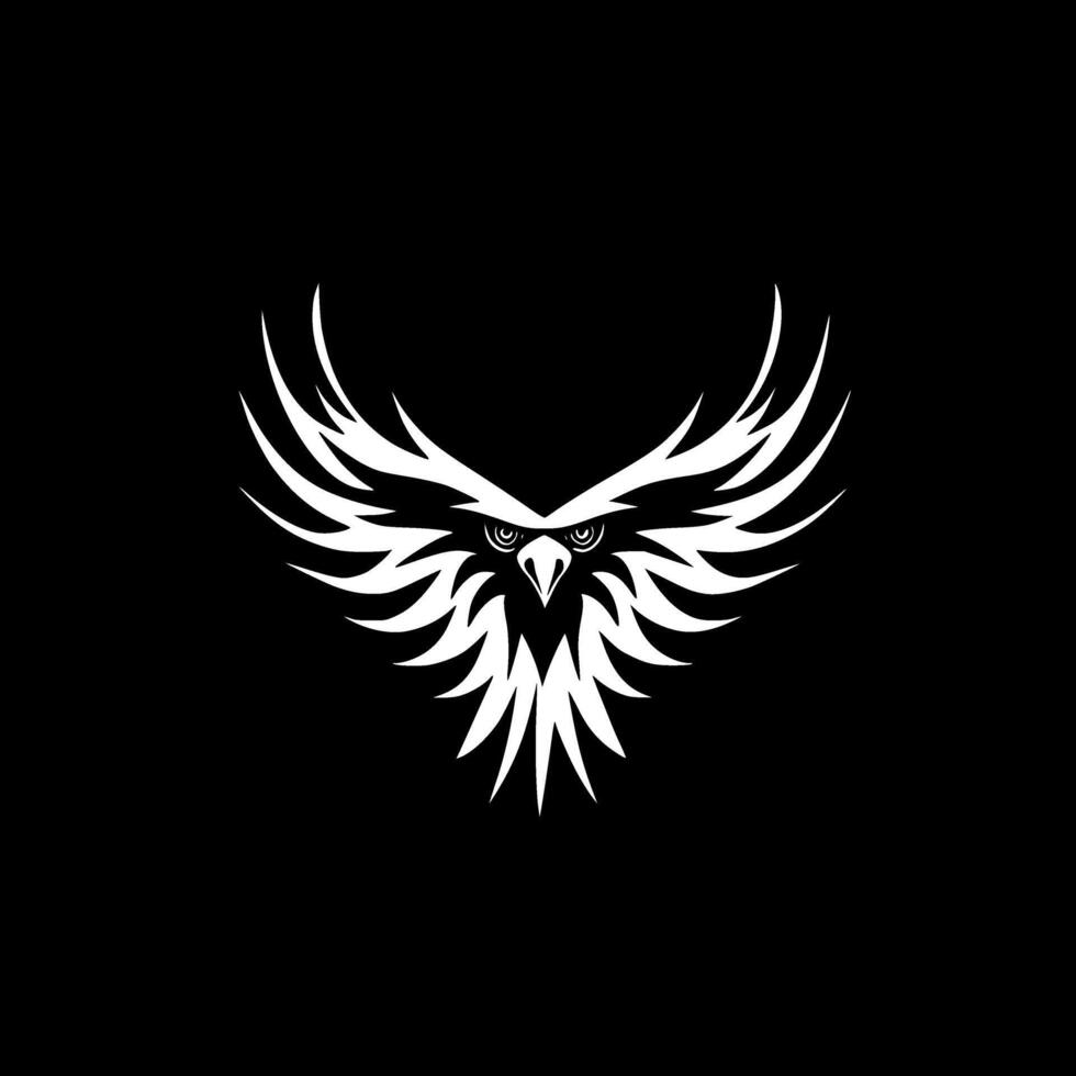 Eagle, Black and White illustration vector