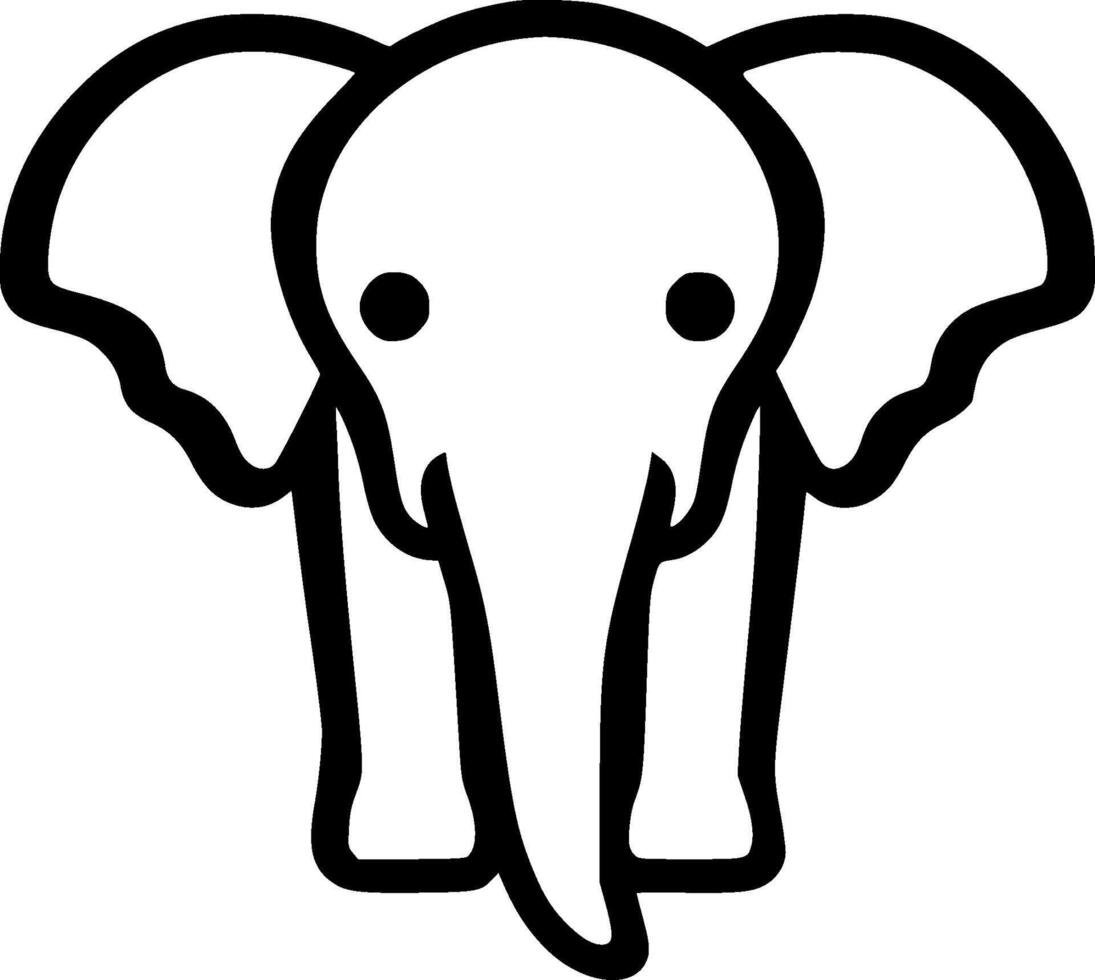 Elephant - Minimalist and Flat Logo - illustration vector