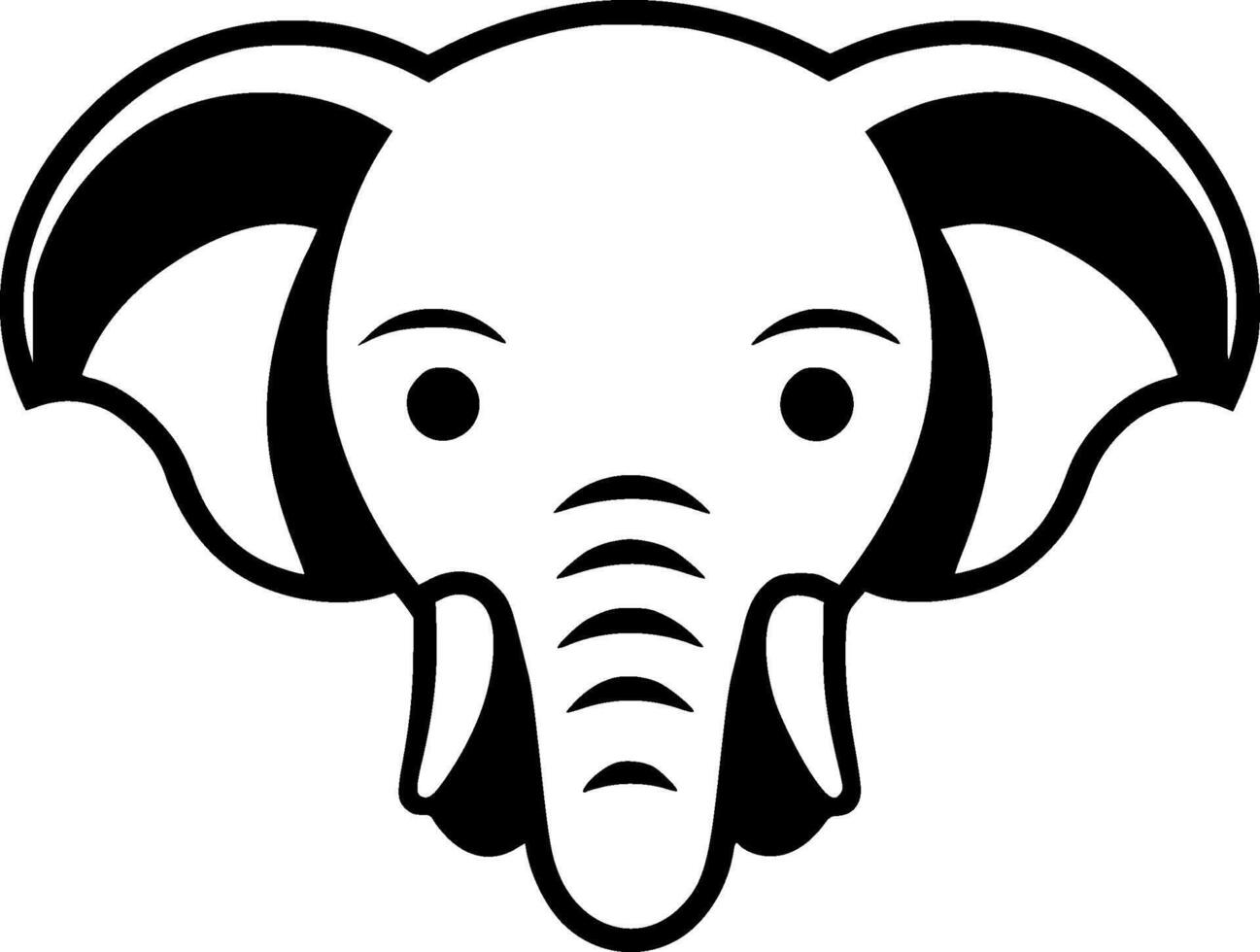 Elephant - Minimalist and Flat Logo - illustration vector