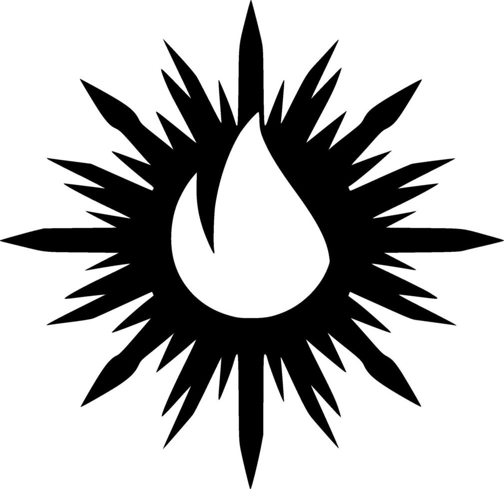 Explosion - Black and White Isolated Icon - illustration vector