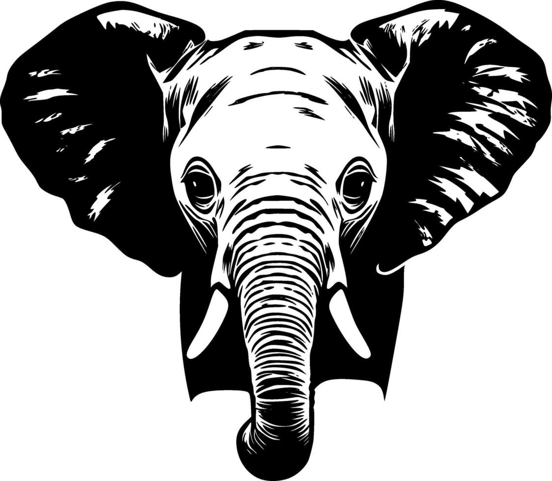 Elephant Baby - Minimalist and Flat Logo - illustration vector