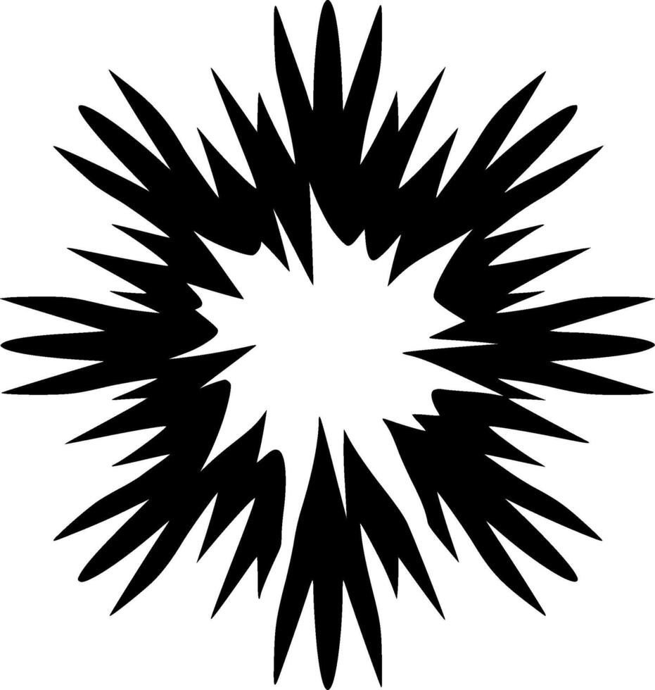 Explosion, Black and White illustration vector