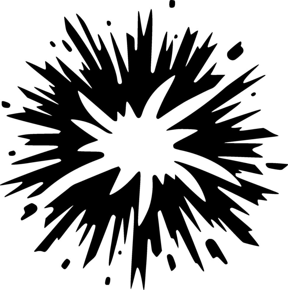 Explosion, Minimalist and Simple Silhouette - illustration vector