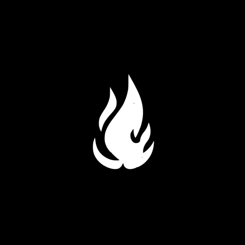 Fire, Minimalist and Simple Silhouette - illustration vector