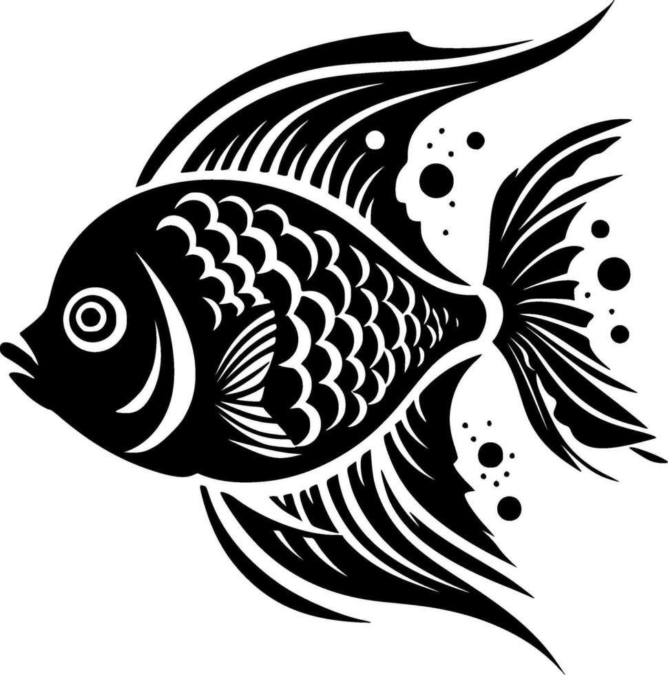 Fish, Minimalist and Simple Silhouette - illustration vector