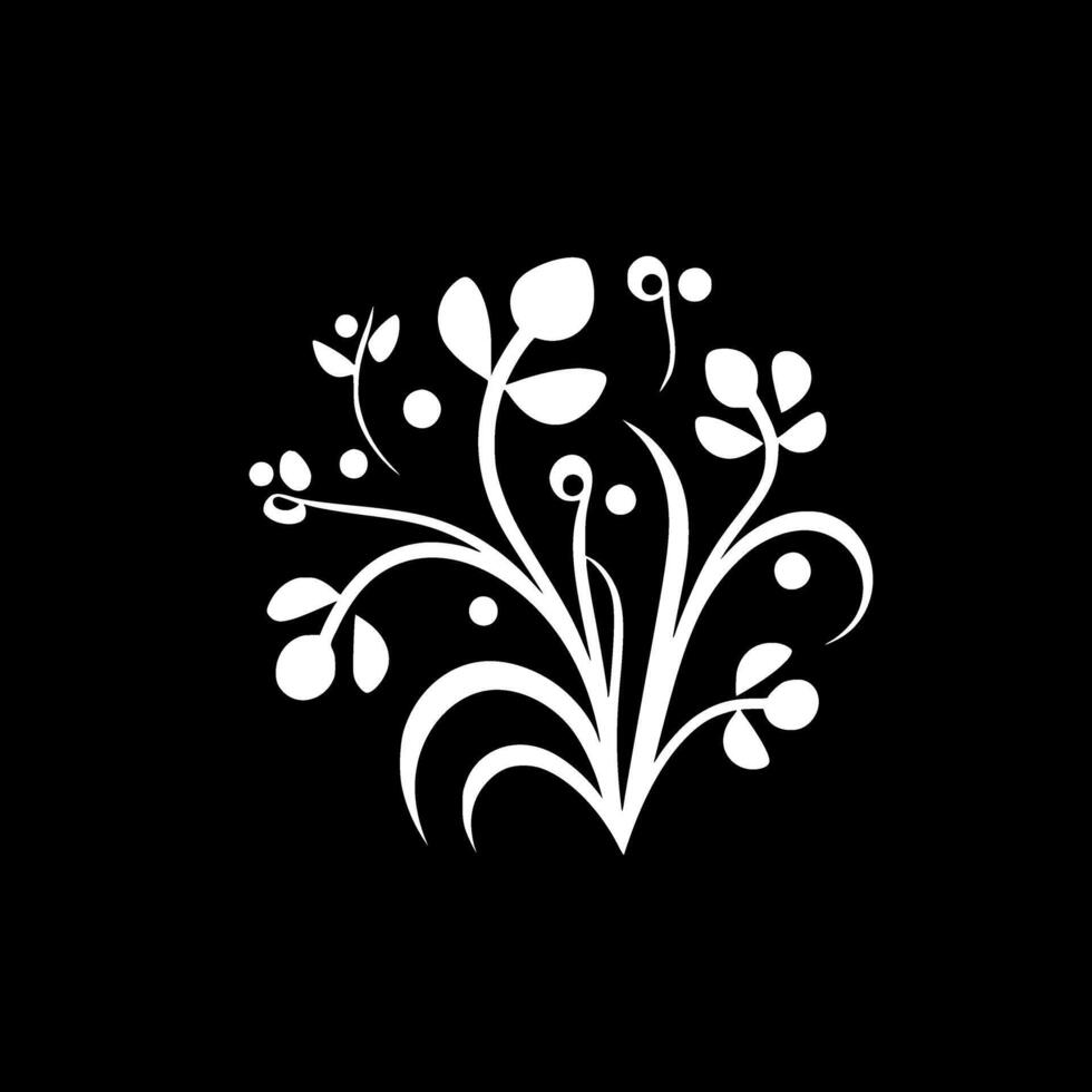 Floral, Minimalist and Simple Silhouette - illustration vector