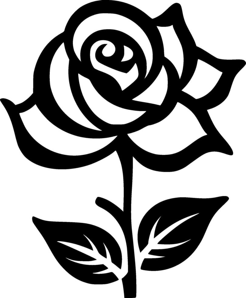 Flower, Minimalist and Simple Silhouette - illustration vector