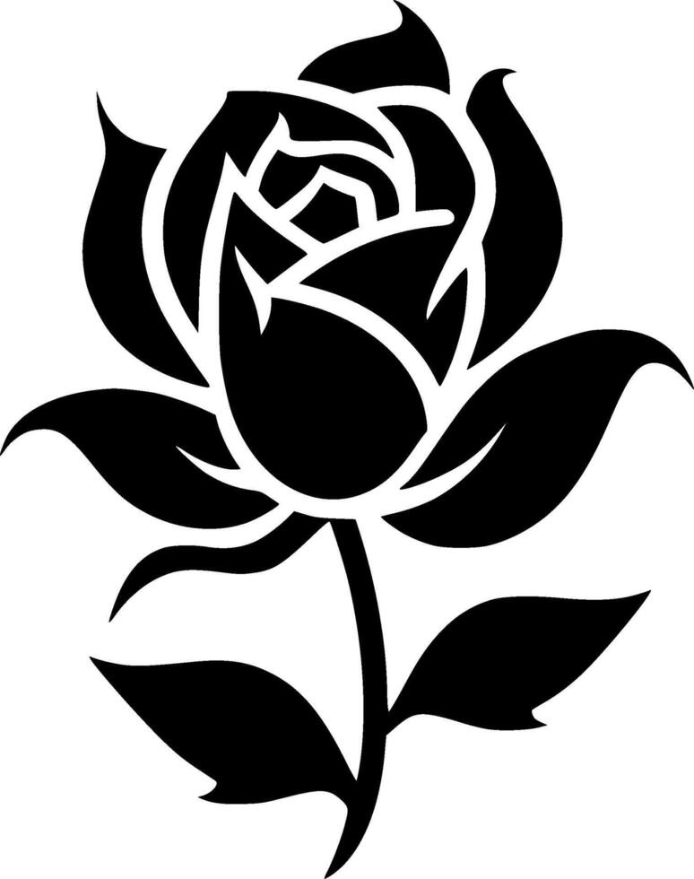 Flower, Minimalist and Simple Silhouette - illustration vector