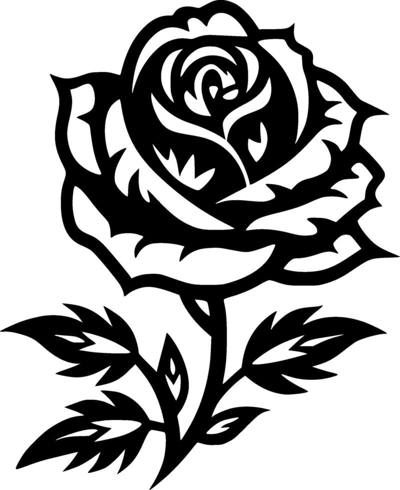 Flower, Black and White illustration vector