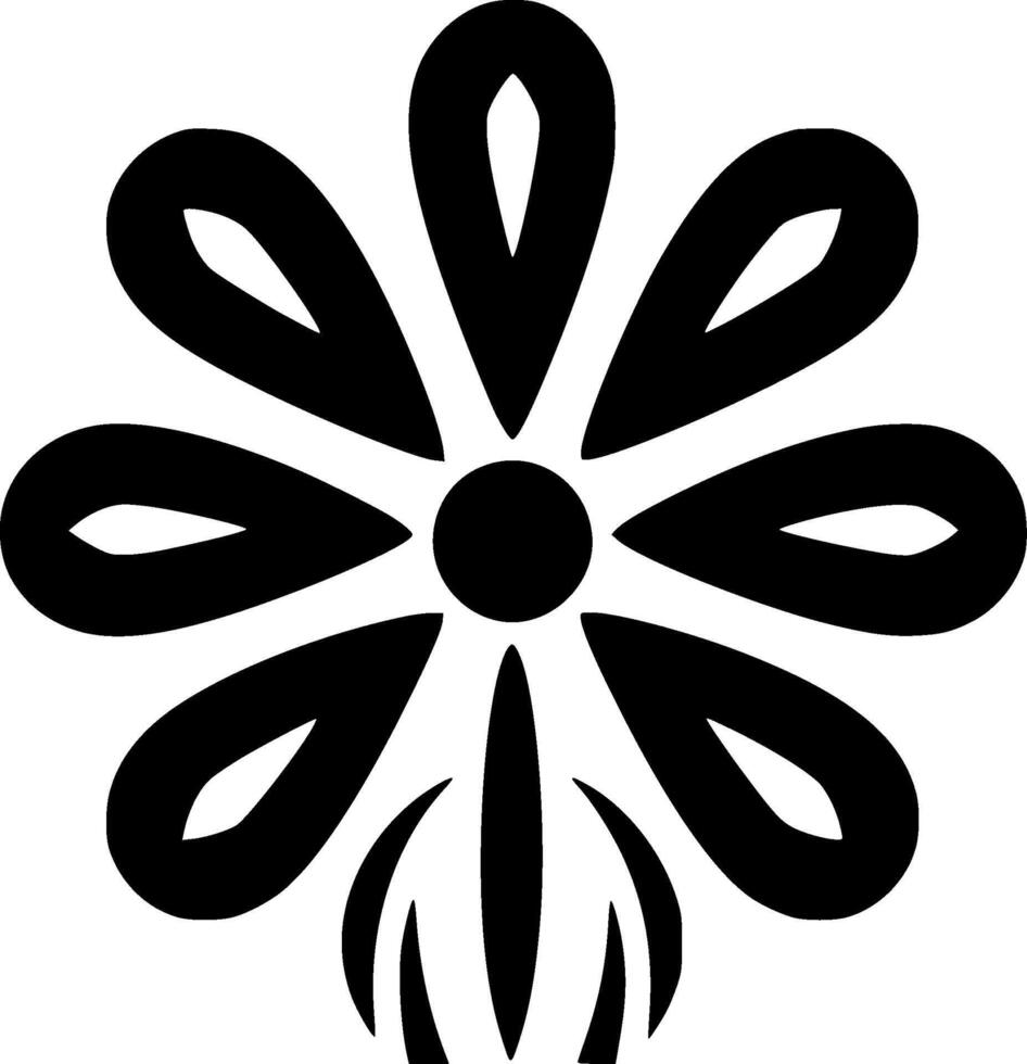 Flower, Black and White illustration vector
