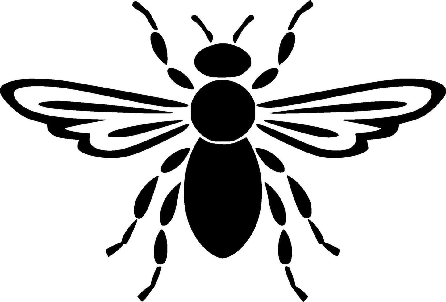 Fly - Black and White Isolated Icon - illustration vector