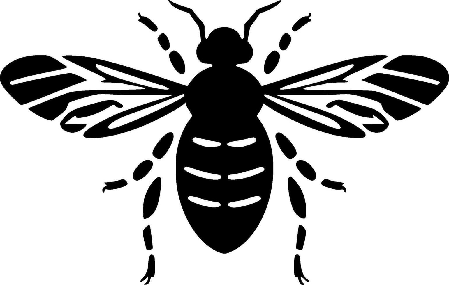 Fly, Black and White illustration vector
