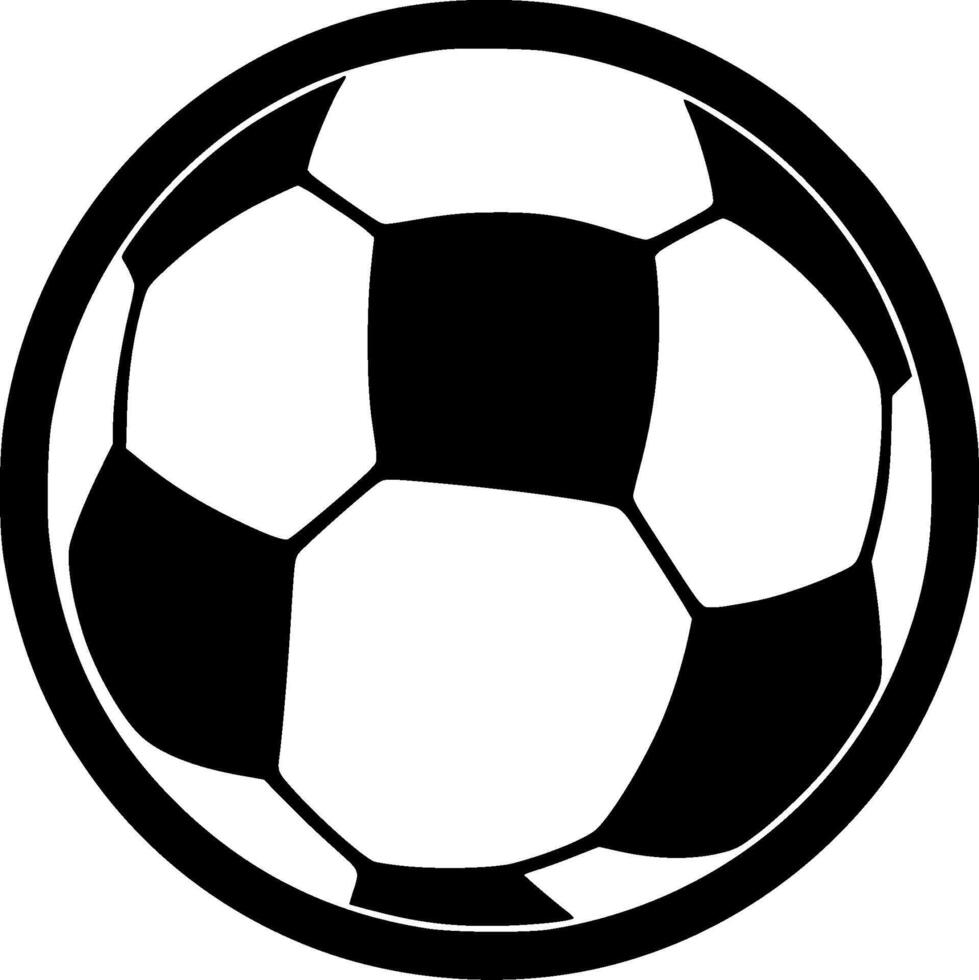 Football - Black and White Isolated Icon - illustration vector
