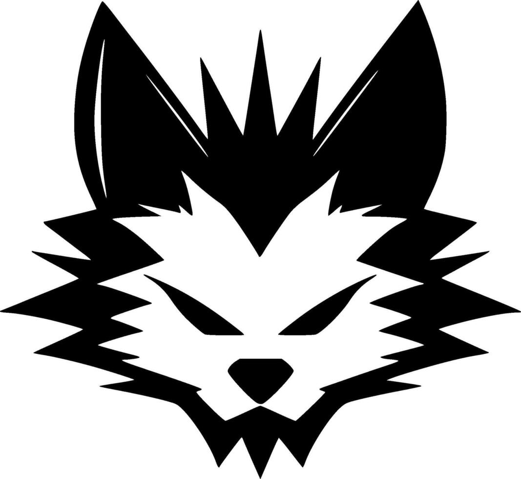 Fox, Black and White illustration vector