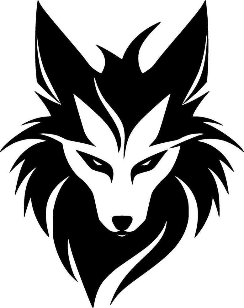 Fox, Minimalist and Simple Silhouette - illustration vector