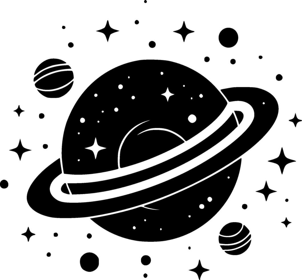 Galaxy - Minimalist and Flat Logo - illustration vector