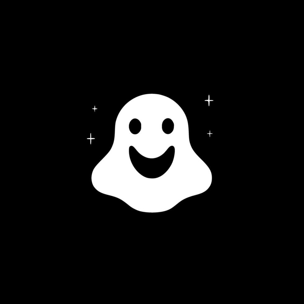 Ghost - Black and White Isolated Icon - illustration vector