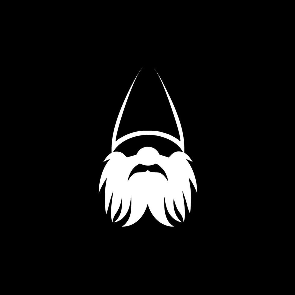 Gnome - Black and White Isolated Icon - illustration vector