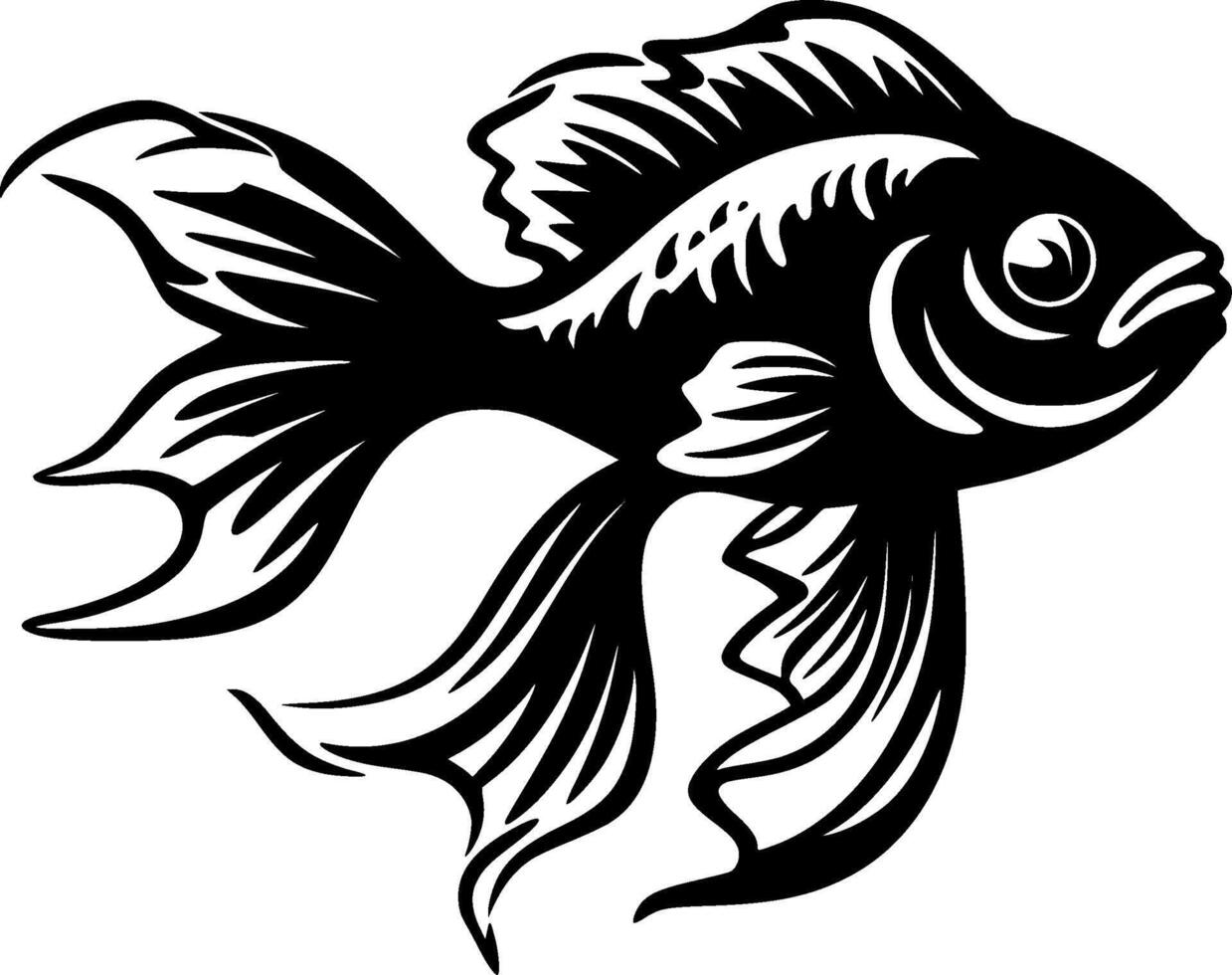 Goldfish - Minimalist and Flat Logo - illustration vector