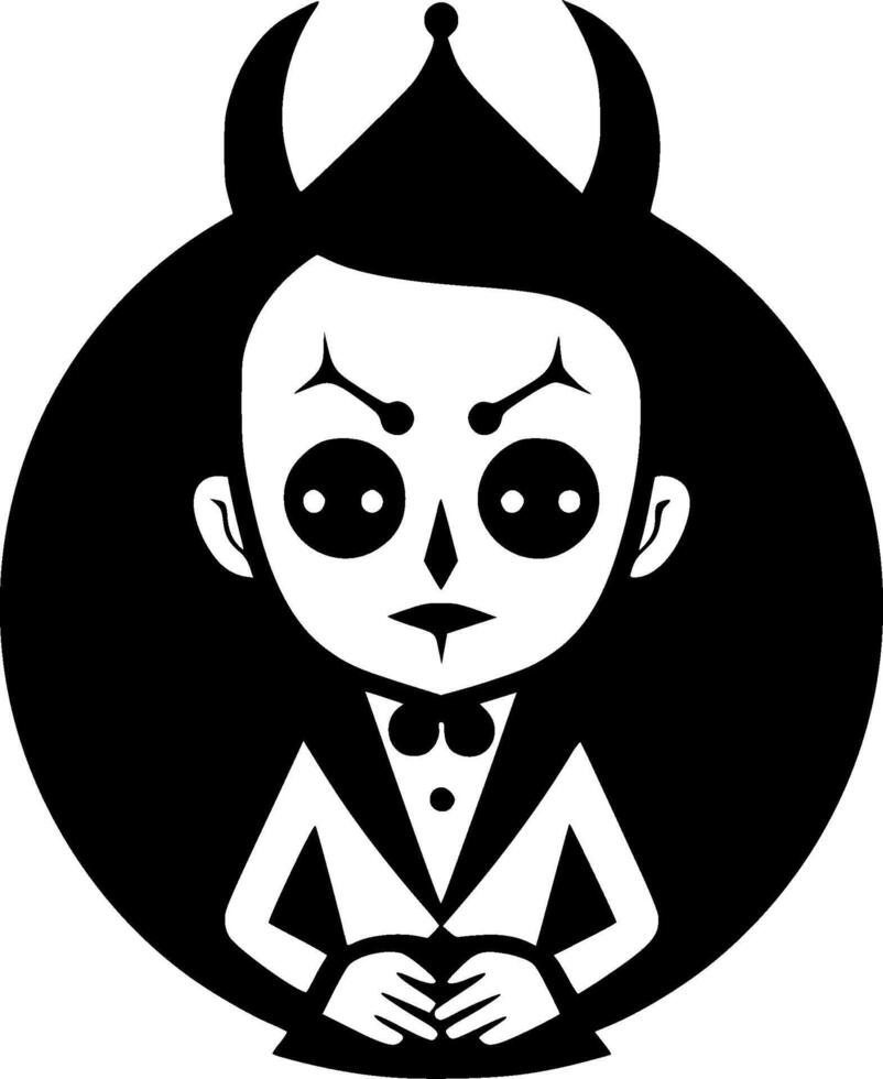 Gothic, Black and White illustration vector