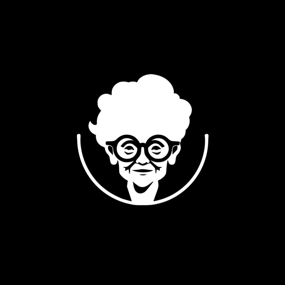 Grandma, Minimalist and Simple Silhouette - illustration vector
