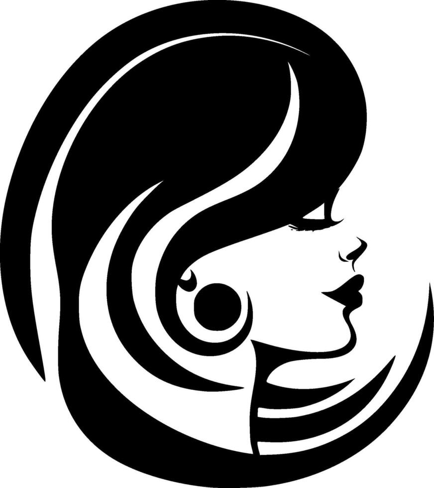 Hair - Minimalist and Flat Logo - illustration vector