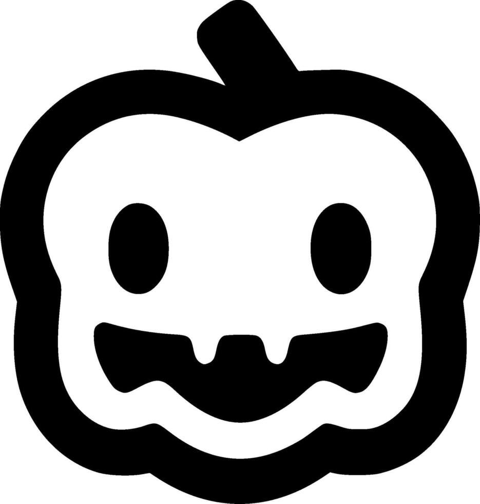 Halloween - Black and White Isolated Icon - illustration vector