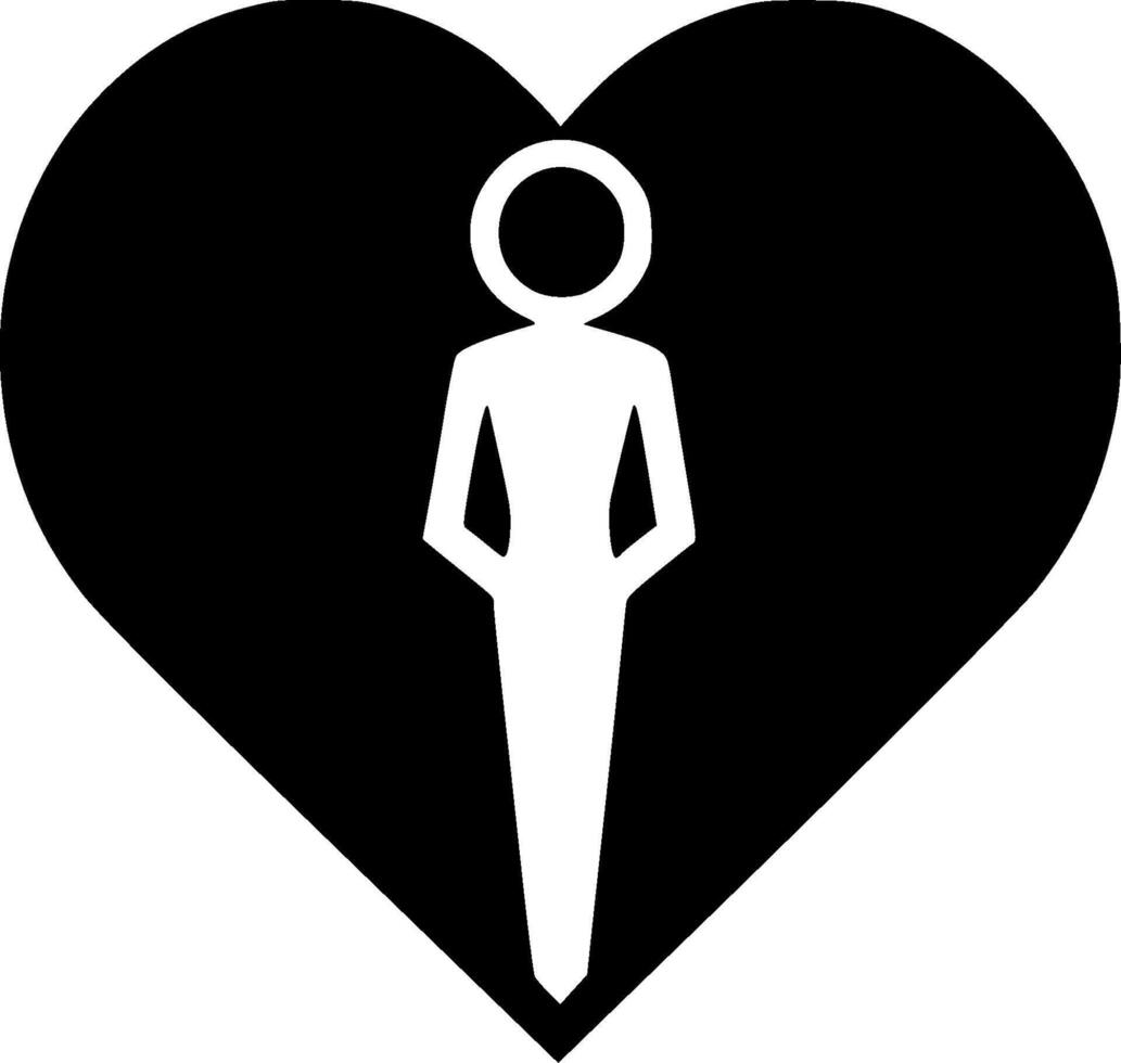 Heart - Minimalist and Flat Logo - illustration vector