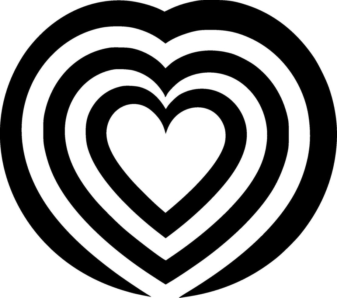 Heart - Minimalist and Flat Logo - illustration vector
