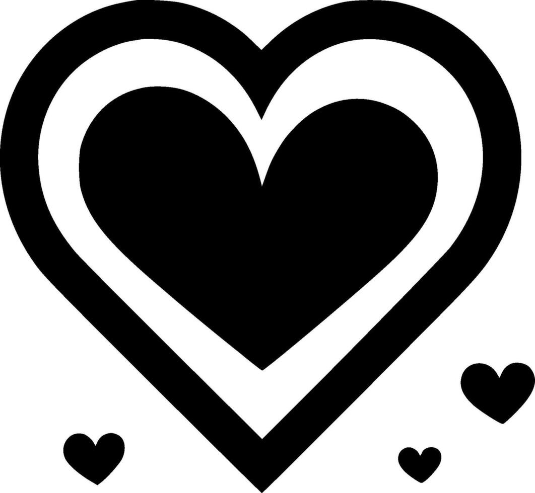 Heart, Minimalist and Simple Silhouette - illustration vector