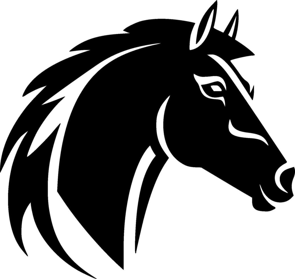 Horse, Minimalist and Simple Silhouette - illustration vector
