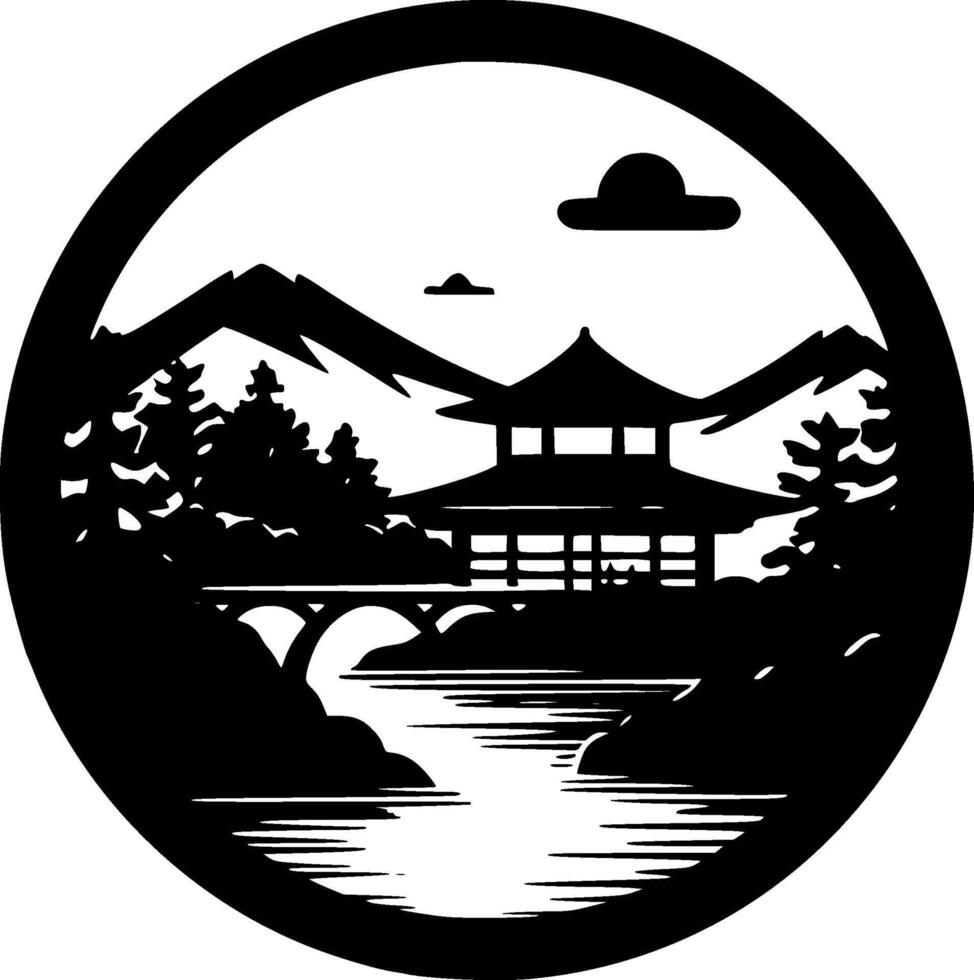 Japanese - Minimalist and Flat Logo - illustration vector