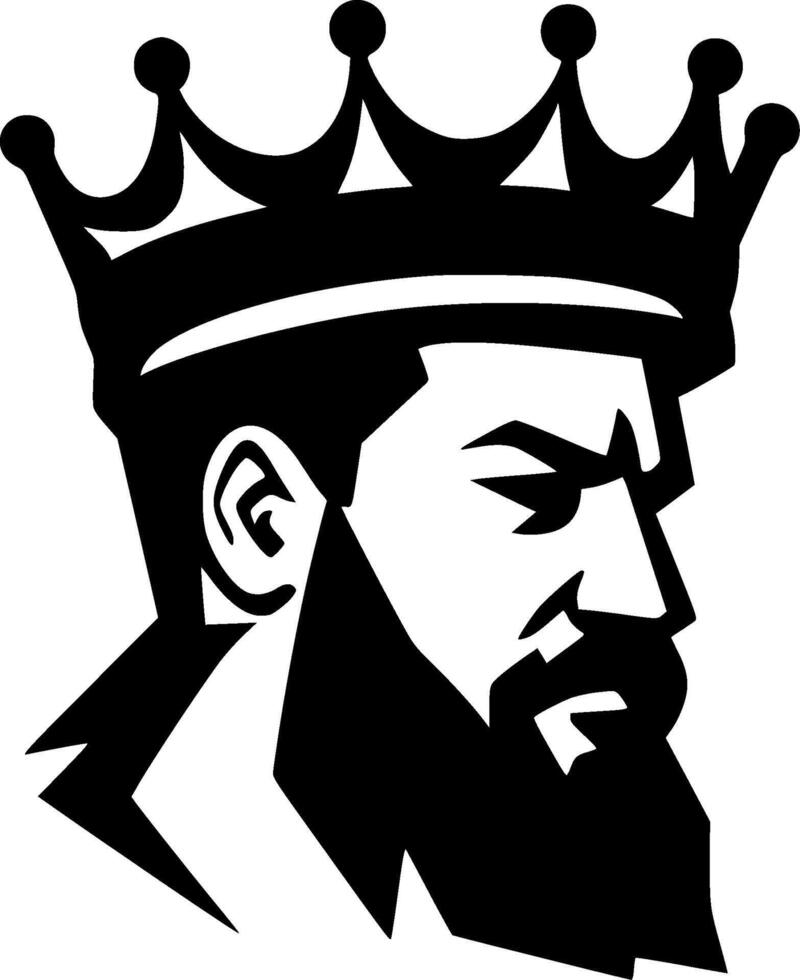 King - Minimalist and Flat Logo - illustration vector