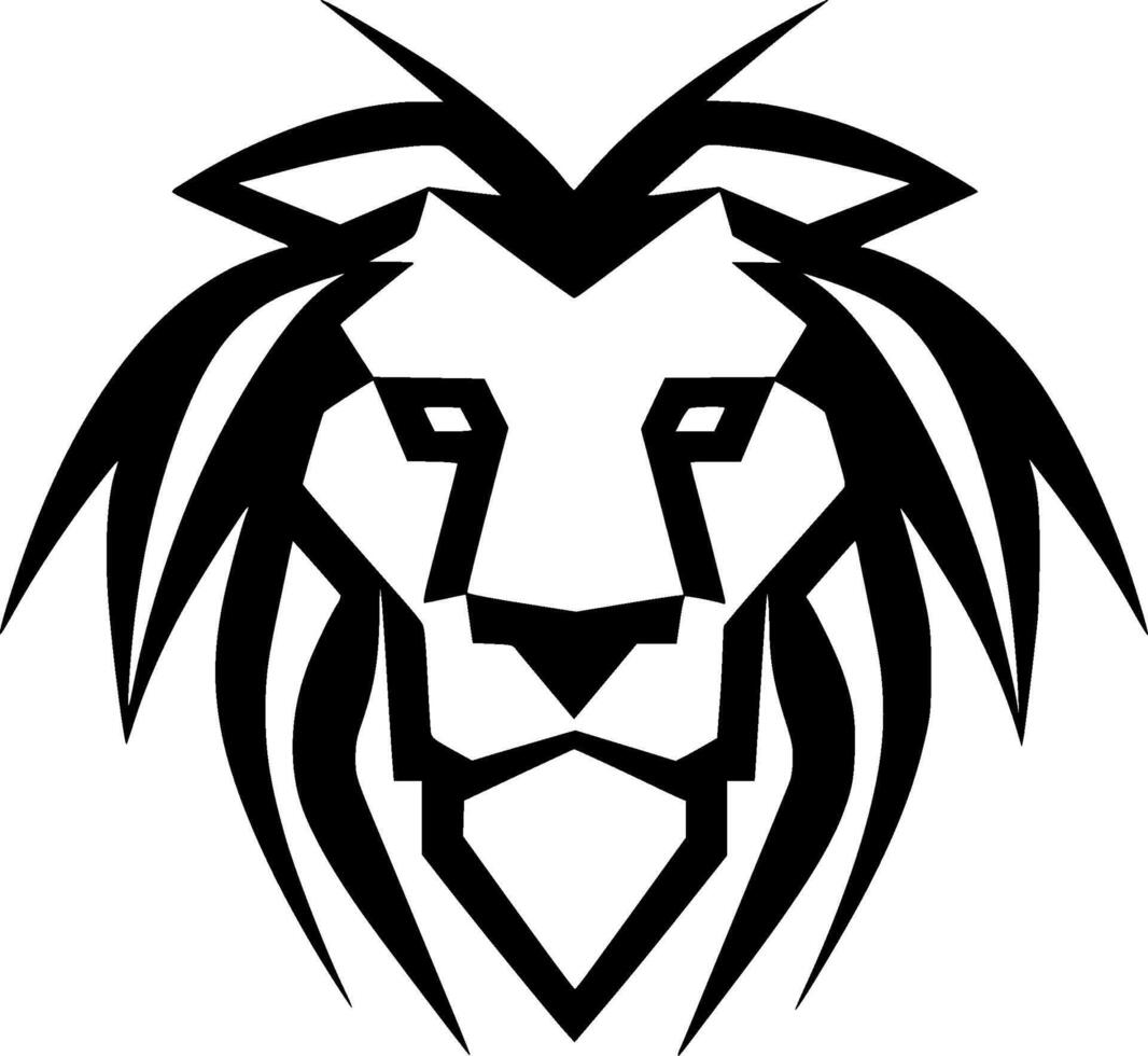 Lion, Minimalist and Simple Silhouette - illustration vector
