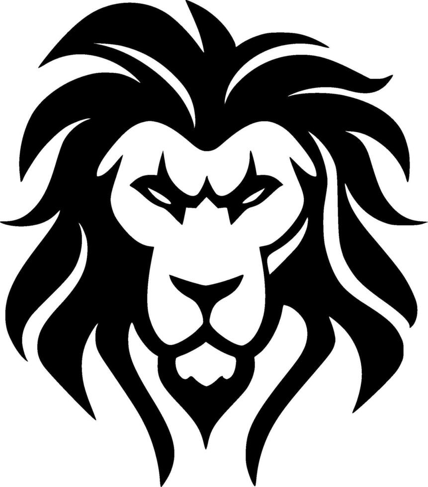 Lion, Minimalist and Simple Silhouette - illustration vector