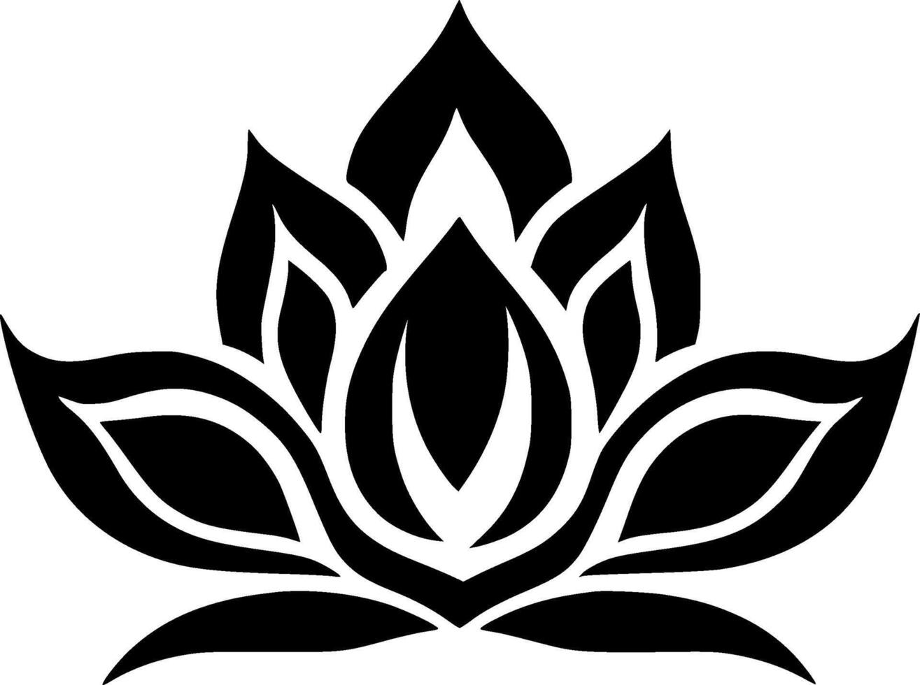Lotus Flower - Minimalist and Flat Logo - illustration vector